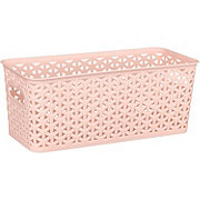 Destination Holiday Plastic Storage Bin - Pink, Long