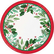 Destination Holiday Holly Jolly Christmas Party Paper Plates, 8 ct