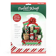 Perfect Wrap Christmas Gift Basket Kit - Candy Stripes