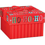 Destination Holiday HoHoHo Square Christmas Gift Box