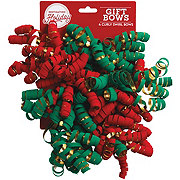 Destination Holiday Curly Swirl Christmas Bows - Velvet Red & Green