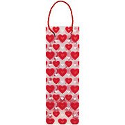 Destination Holiday Scalloped Hearts Valentine's Wine Bag