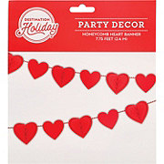 Destination Holiday Honeycomb Hearts Valentine's Banner