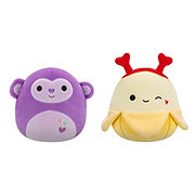 Squishmallows Monkey & Banana Valentine's Plush Pair