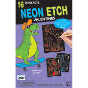 Mello Smello Dino Neon Etch Valentines Exchange Card Kit