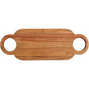 Destination Holiday Rectangle Acacia Serving Board with Handles