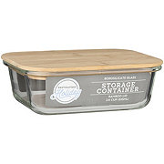 Destination Holiday Borosilicate Glass Storage Container with Bamboo Lid