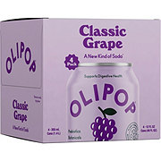 Olipop Prebiotic Soda Classic Grape 4 pk Cans
