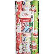 Destination Holiday Reversible Christmas Gift Wrapping Paper, 3 pk