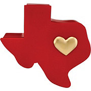 Destination Holiday Texas Shape Resin Valentine's Jewelry Box