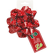 Destination Holiday Red Christmas Bow & Gift Tag