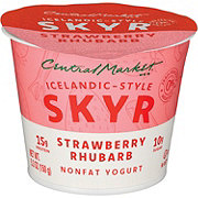 Central Market Icelandic-Style Skyr Nonfat Yogurt - Strawberry Rhubarb