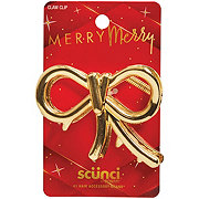 Scunci Merry Merry Gold Bow Claw Clip