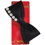 Scunci Merry Merry Black Bow Barrette