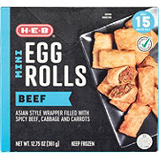 H-E-B Frozen Mini Egg Rolls – Beef