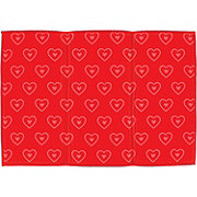 Destination Holiday Valentine's Reversible Drying Mat - Red Scalloped Hearts