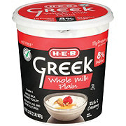 H-E-B 17g Protein Plain Whole Milk Greek Yogurt