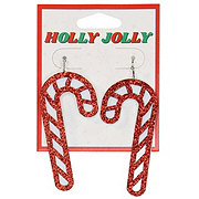 Fantasia Accessories Holly Jolly Cane Earrings