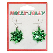 Fantasia Accessories Holly Jolly Gift Bow Earrings