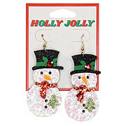 Fantasia Accessories Holly Jolly Snowman Earrings