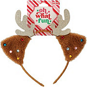 Fantasia Accessories Oh What Fun Jeweled Fur Antlers Headband