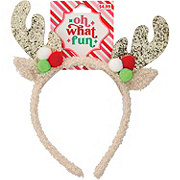 Fantasia Accessories Oh What Fun Sherpa with Glitter Antlers Headband