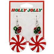 Fantasia Accessories Holly Jolly Peppermint Candy Earrings