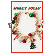 Fantasia Accessories Holly Jolly Holiday Charms Bracelet