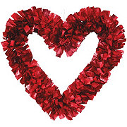 FC Young Tinsel Red Heart Valentine's Wall Decor