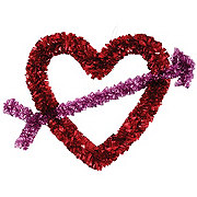 FC Young Tinsel Red Heart & Pink Arrow Valentine's Wall Decor