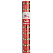 Destination Holiday Metallic Christmas Gift Wrapping Paper - Red Happy Holidays