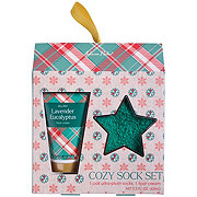 Johnson Parker Plaid Cozy Sock & Foot Cream Gift Set