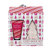 Johnson Parker Candy Stripe Cozy Sock & Foot Cream Set