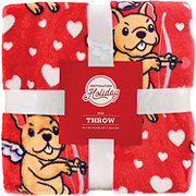 Destination Holiday Valentine's Throw Blanket - Cupid Puppy