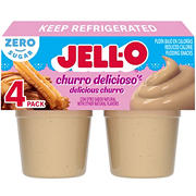 Jell-O Zero Sugar Churro Delicioso Pudding Snack Cups, 4Ct - Shop