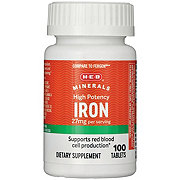 H-E-B Minerals High Potency Iron - 27 mg