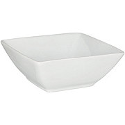 our goods Square Porcelain Cereal Bowl - White