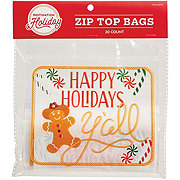 Destination Holiday Christmas Zip Top Bags - Cowboy Gingerbread