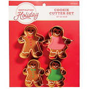 Destination Holiday Gingerbread Family Christmas Cookie Cutter Set