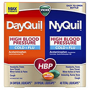 Vicks DayQuil + NyQuil Max Strength High Blood Pressure Cold & Flu LiquiCaps - Combo Pack