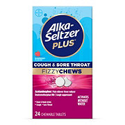 Alka-Seltzer Plus Cold & Sore Throat Fizzy Chewable Tablets - Raspberry