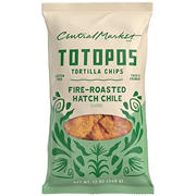Central Market Totopos Tortilla Chips - Fire-Roasted Hatch Chile, 12 oz