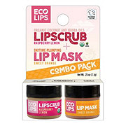 Eco Lips Organic Lipscrub + Lip Mask - Raspberry Lemon & Sweet Orange