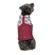 Simply Dog Red Plaid Yoke Bomber Jacket Large