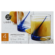 Libbey Impressions Blue Ribbon Glass Set, 4 pk