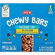 H-E-B Chocolate Chip Chewy Bars - 25% Less Sugar