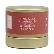 Foundry Candle Co. Pink Clay & Lavender Scented Soy Candle