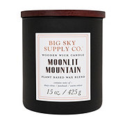 Big Sky Supply Co. Moonlit Mountainv Scented Wooden Wick Candle