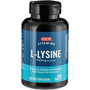 H-E-B Vitamins L-Lysine - 1000 mg