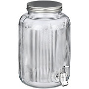 Destination Holiday Summer Glass Drink Dispenser - Clear
